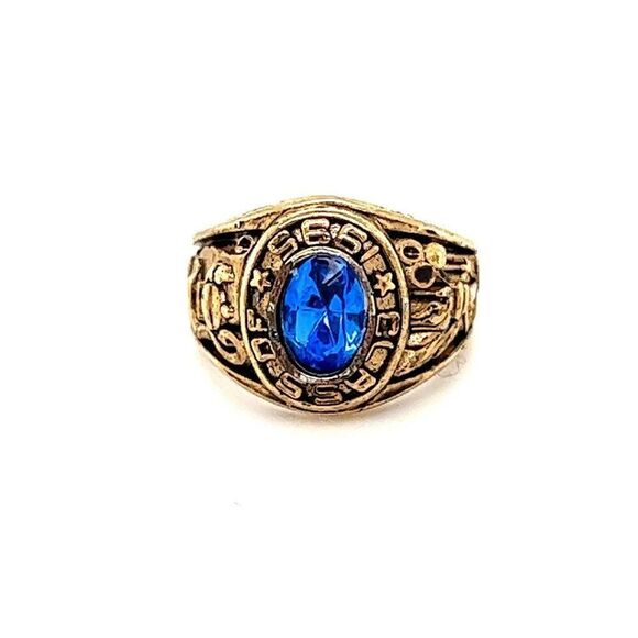 Blue Stone Class Ring Charm - Picture 1 of 6